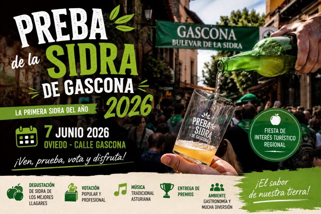 Preba de la Sidra de Gascona 2026: главная дегустация сидра в Овьедо