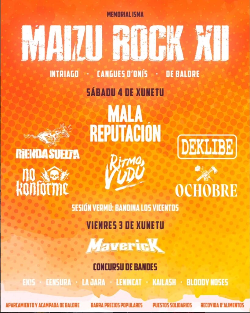 🎸 Maizu Rock XII 2026: рок-фестиваль в Астурии