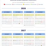 Asturias school calendar for 2026–2027, showing marked class dates, holidays, and non-teaching days